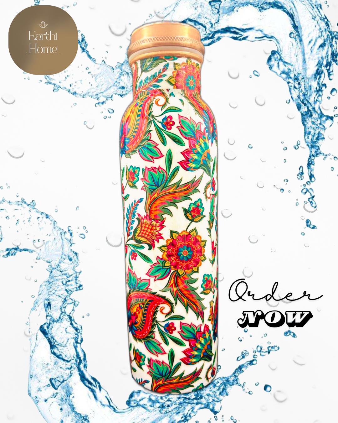 Floral Copper Bottle